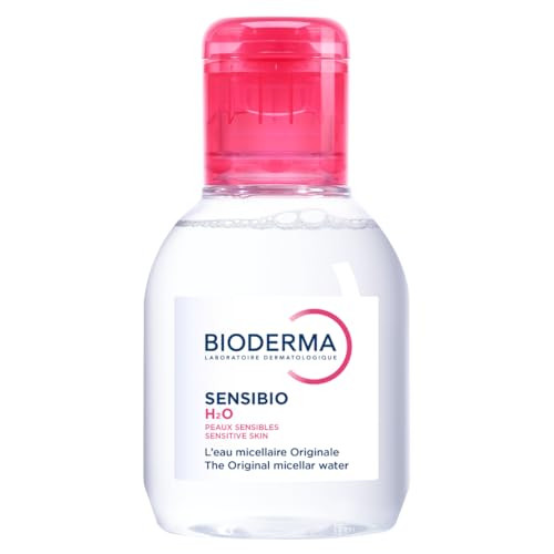 Bioderma Sensibio H2O, Micellar Water, Travel Size Makeup Remover Cleanser, Gentle for Skin, Fragrance-Free & Alcohol-Free, Gentle Face Cleanser for