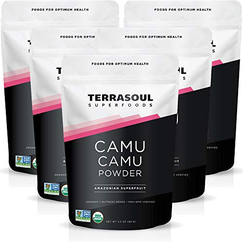 Terrasoul Superfoods Organic Camu Camu Powder, 17.5 Oz (5 Pack)