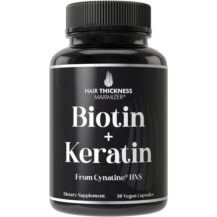 Clinically Proven Keratin + Biotin Hair Growth Supplement. with Cynatine HNS