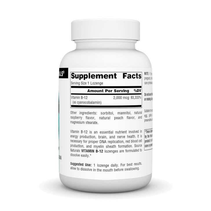 Source Naturals Vitamin B-12, Supports Energy Production, 2000 mcg