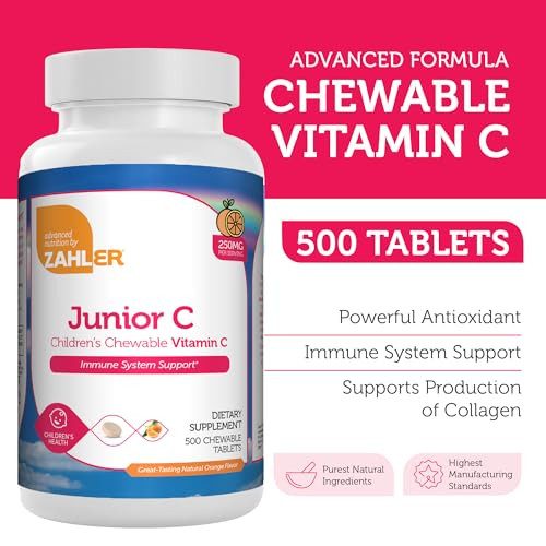 Zahler Junior C Advanced Chewable for Kids - Delicious Orange Flavor