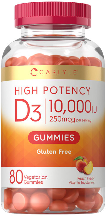 Carlyle Vitamin D3 10000iu Gummies for Adults - 80 Count