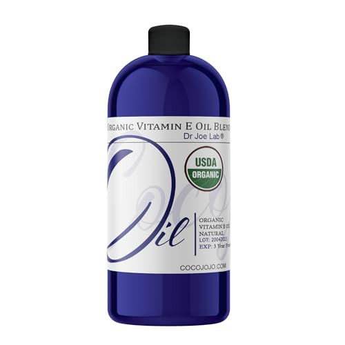 Dr Joe Lab Organic Vitamin E Oil for Skin, Vitamin E Oil for Hair, Face, Liquid