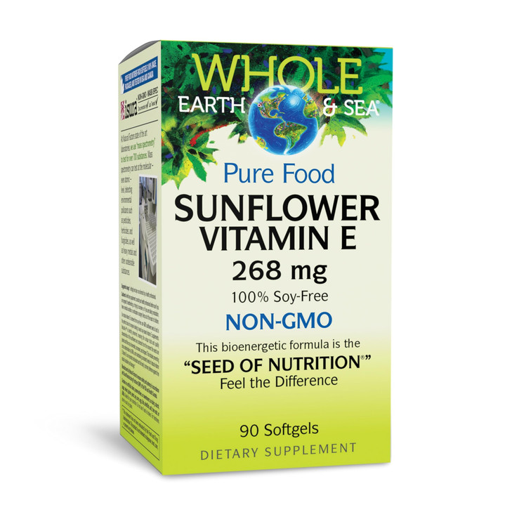 Whole Earth & Sea from Natural Factors, Sunflower Vitamin E, Whole Food