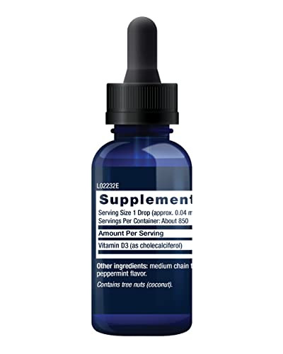 Life Extension Liquid Vitamin D3 (Mint), 50 mcg (2000 IU), Immune System