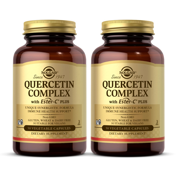 Solgar Quercetin Complex with Ester-C Plus - 50 Vegetable Capsules, Pack of 2