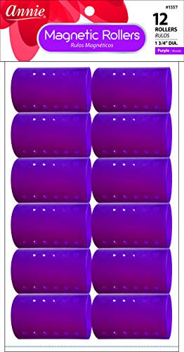 Annie Magnetic Rollers 12 Count Purple 1 3/4" #1357A