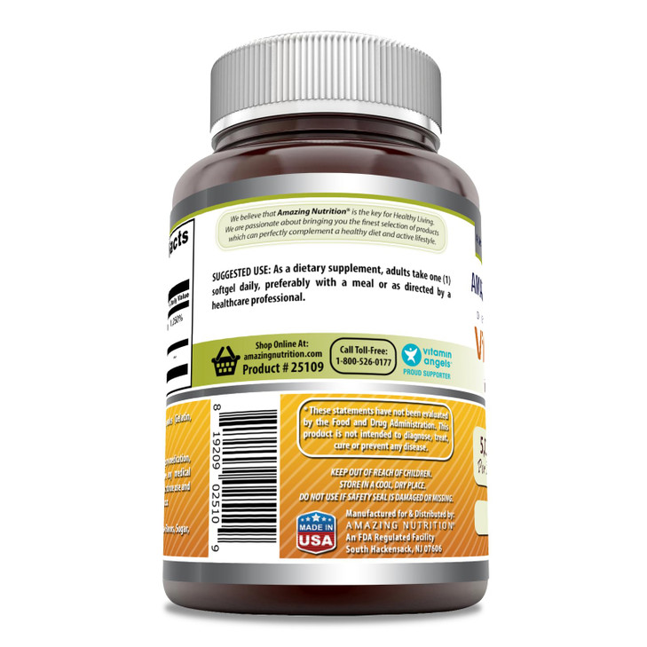Amazing Formulas? Vitamin D3 with Olive Oil? 5000 ?IU Softgels Supplement