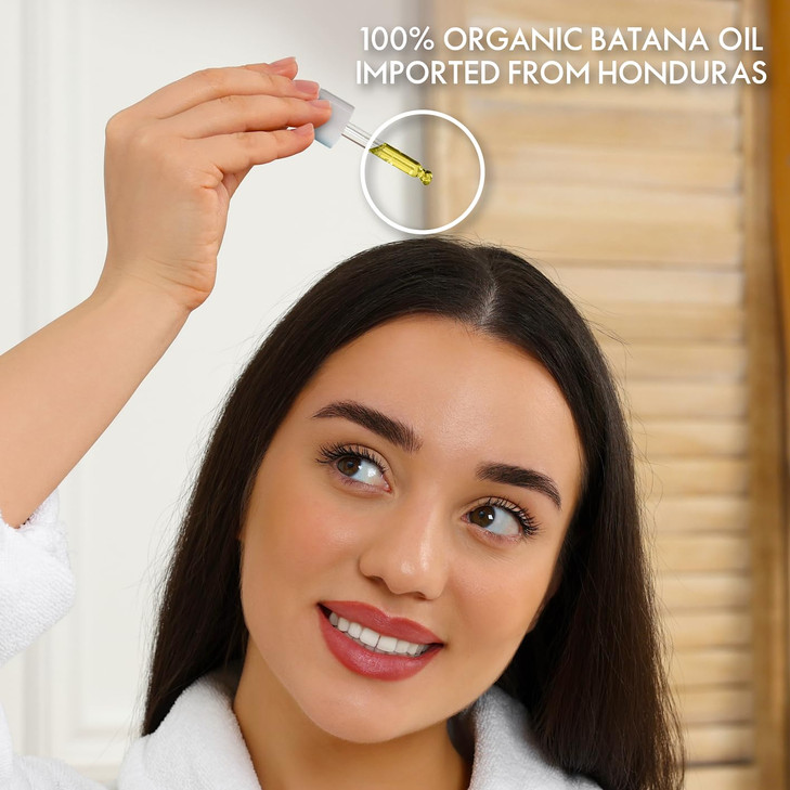 SugarBearPro Batana Hair Oil & Glass-Dropper Applicator, 1oz + Vegan Hair