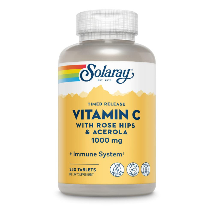 SOLARAY Vitamin C w/Rose HIPS & Acerola - 1000mg
