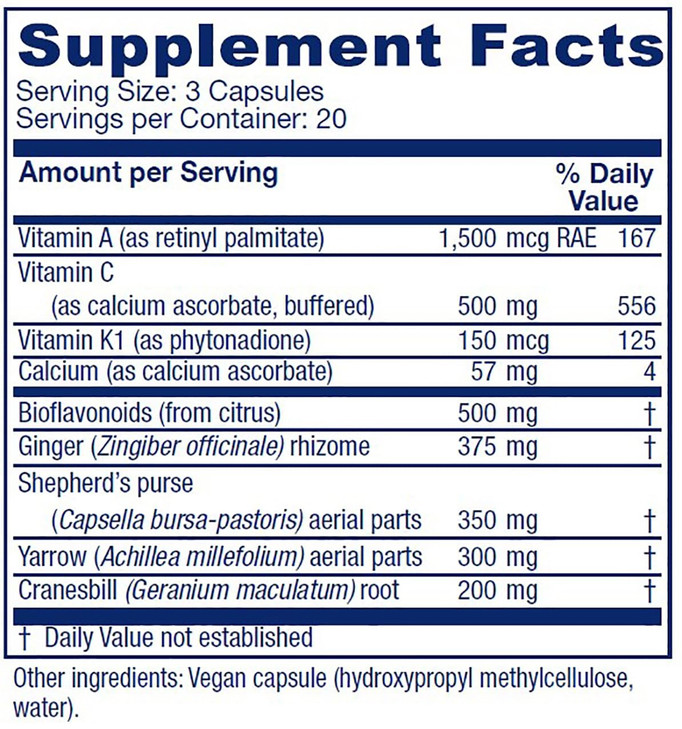 Vitanica Slow Flow, Menstrual Flow Support, Vegan, 60 Capsules (Slow Flow Pro
