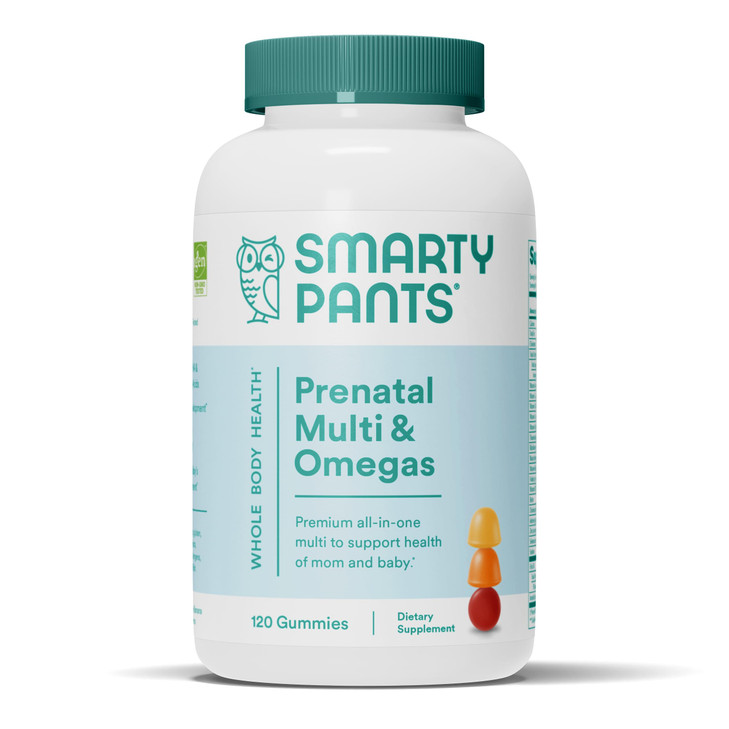 SmartyPants Prenatal Vitamins for Women, Multivitamin Gummies: Omega 3 Fish Oil
