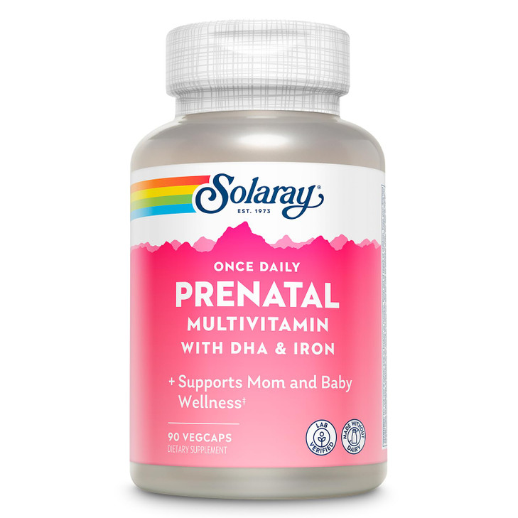 SOLARAY Once Daily Prenatal Multivitamin with DHA & Iron, Prenatal Vitamins