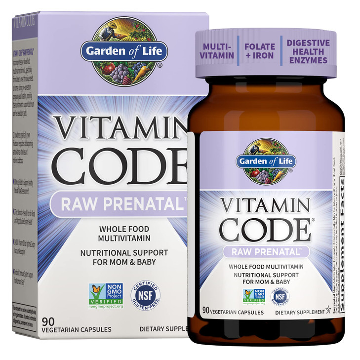 Garden of Life Vitamin Code, RAW Prenatal, 90 Vegetarian Capsules