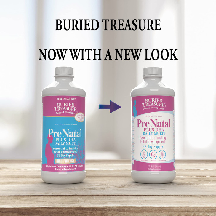 Buried Treasure Prenatal Plus DHA Complete, 16 oz Orange Banana Flavor, High