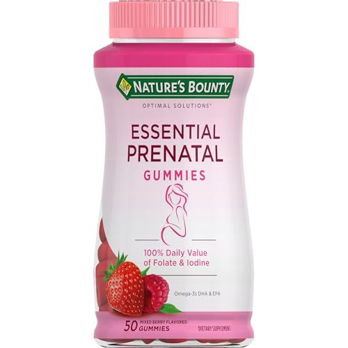Nature's Bounty Optimal Solutions Essential Prenatal Gummies, Folic Acid