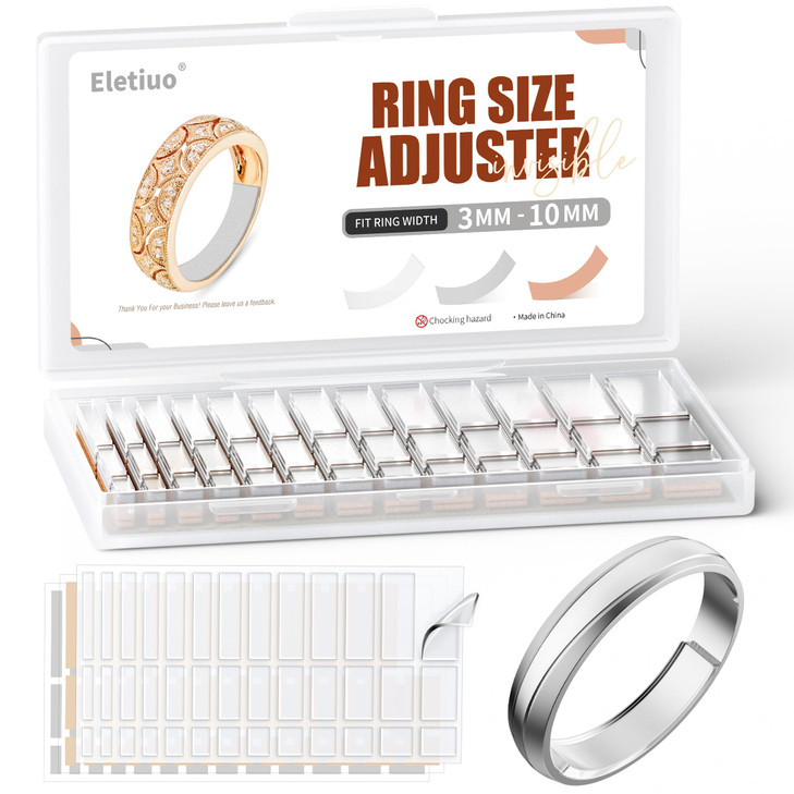 Ring Size Adjuster Loose Rings Invisible Reducer Jewelry Guard Sizer Tightener Fitter Reducer for Wide Rings Multiple Re