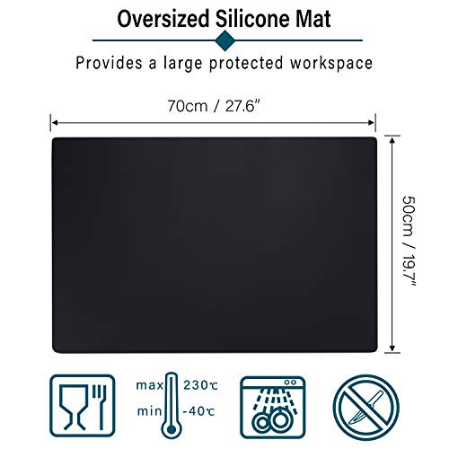 Gartful Oversize Silicone Mat for Crafts 276 x 197 Silicone Craft Sheet Jewelry Casting Mold Countertop Mat Counter Tabl