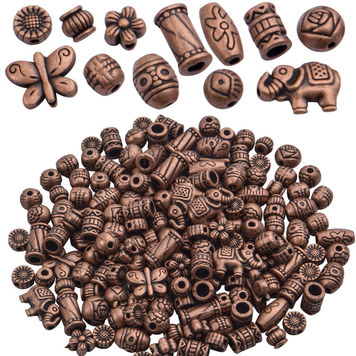 BronaGrand 100 GramAbout 150200pcs Antique Copper Spacer Beads Charm Bead Spacers Jewelry Findings Accessories for Brace