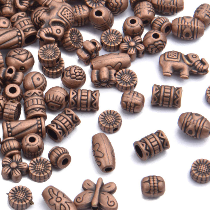 BronaGrand 100 GramAbout 150200pcs Antique Copper Spacer Beads Charm Bead Spacers Jewelry Findings Accessories for Brace
