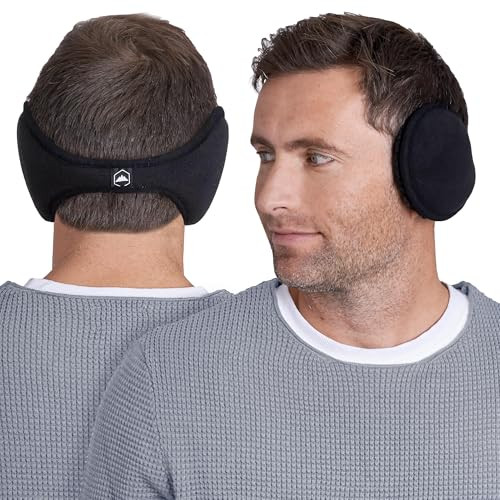 Tough Headwear Warm Winter Ear Muffs For Men Women Earmuffs Behind the Head Fleece Ear Warmers Ear Covers for Cold Weath