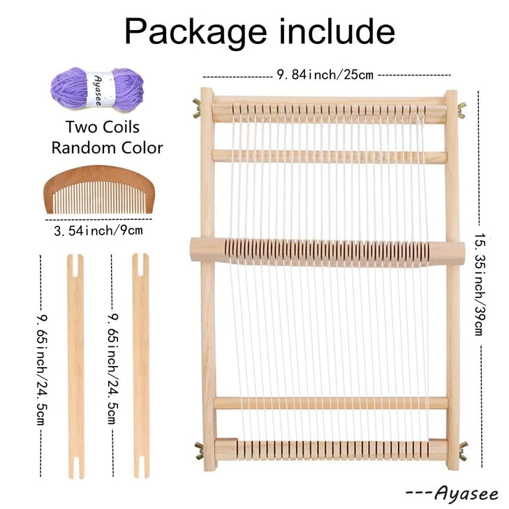 Ayasee Wooden Weaving Loom MultiCraft Weaving Frame to Handcraft for Beginners 1535x984in39x25cm