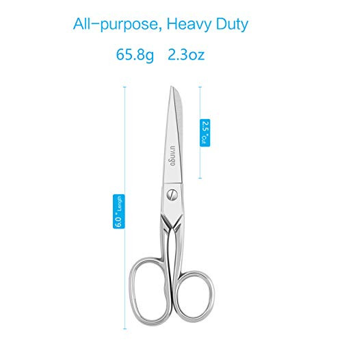 LIVINGO 6 Professional Forged Fabric Scissors Precision Tailor Small Scissors Heavy Duty Sharp Stainless steel Sewing Sh