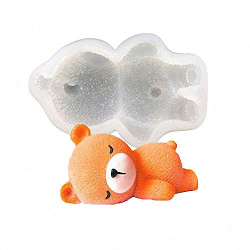 3D Sleeping Bear Silicone Soap Cake Jello Mold