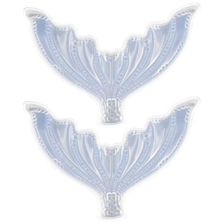 2Pcs Crystal Fishtail Epoxy Mold 12x85cm Resin Casting Silicone Mold