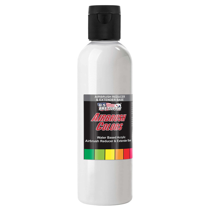 US Art Supply 4Ounce Airbrush Thinner Reducer and Extender Base for Acrylic Paints Airbrush Paint Thinner Reduces Viscos