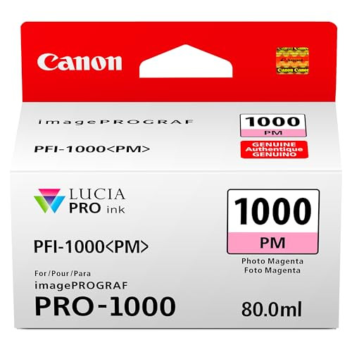 Canon PFI1000 Genuine Photo Magenta Ink Tank Compatible with ImagePROGRAF PRO1000 Printers
