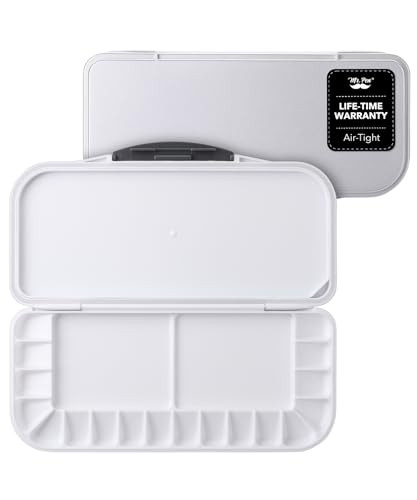 Mr Pen Airtight 18Well Watercolor Palette with 2 Mixing Areas and Lid Folding Paint Tray