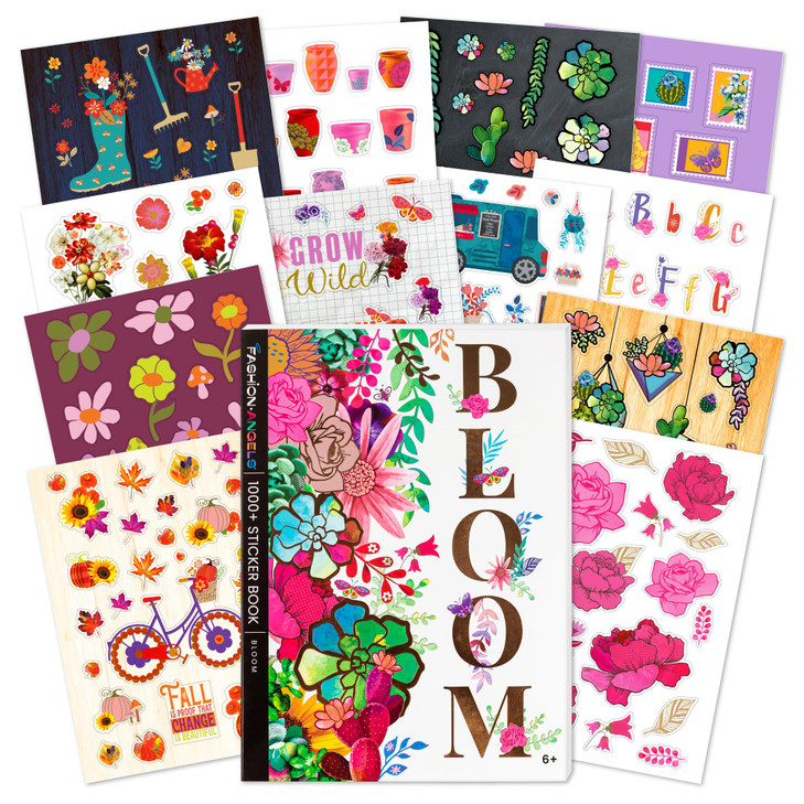 Fashion Angels 1000 Bloom Sticker Book Includes Fun Colorful Craft Flower Stickers Ideal for Accessorizing Kids Adults N