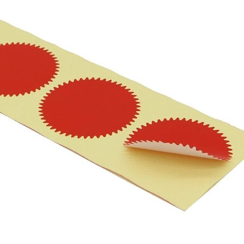 MNYR 100pcs RED Vintage Embosser Stamp Sealing Blank Certificate SelfAdhesive Seal Stickers
