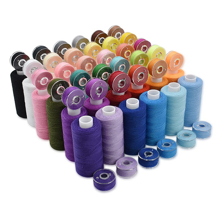 72Pcs 36 Colors Prewound Bobbins and Thread Spools for Hand Machine Sewing Emergency and Travel DIY and Home 36 Colors 4
