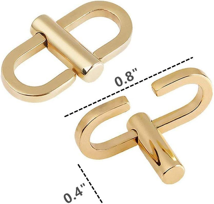 ZHU YU CHUN Adjustable Metal Buckles for Chain Strap Bag Chain Links Tiny Clip to Shorten Length of Metal Chain Pack of