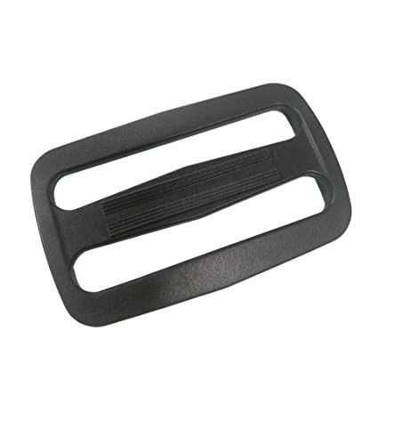 D DrNeeko 10 Pcs 2 Inch Black Plastic Triglide Slides Button Adjustable Webbing Triglides Slider Buckle for Belt Backpac