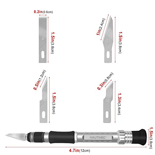 HAUTMEC Exacto Knife Set Xacto Knife with 13 Exacto Knife Blades SK5 Craft Knife and Hobby Knife for Crafts Arts Modelin