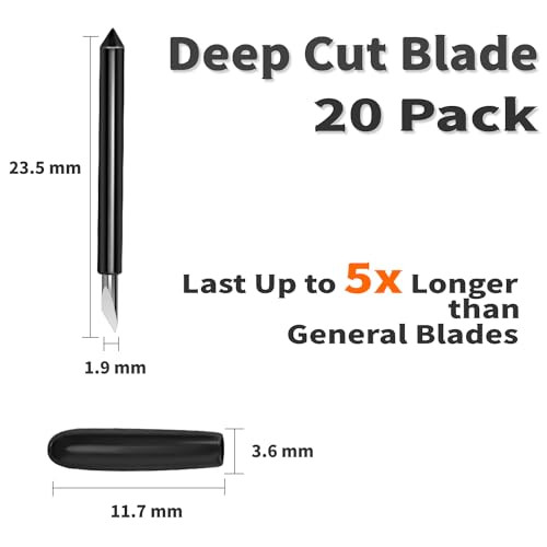 THANMAO 20PCS Premium Deep Cut BladeReplacement Cutting Blades Compatible with Cricut Explore Air 2Air 3Explore 4MakerMa