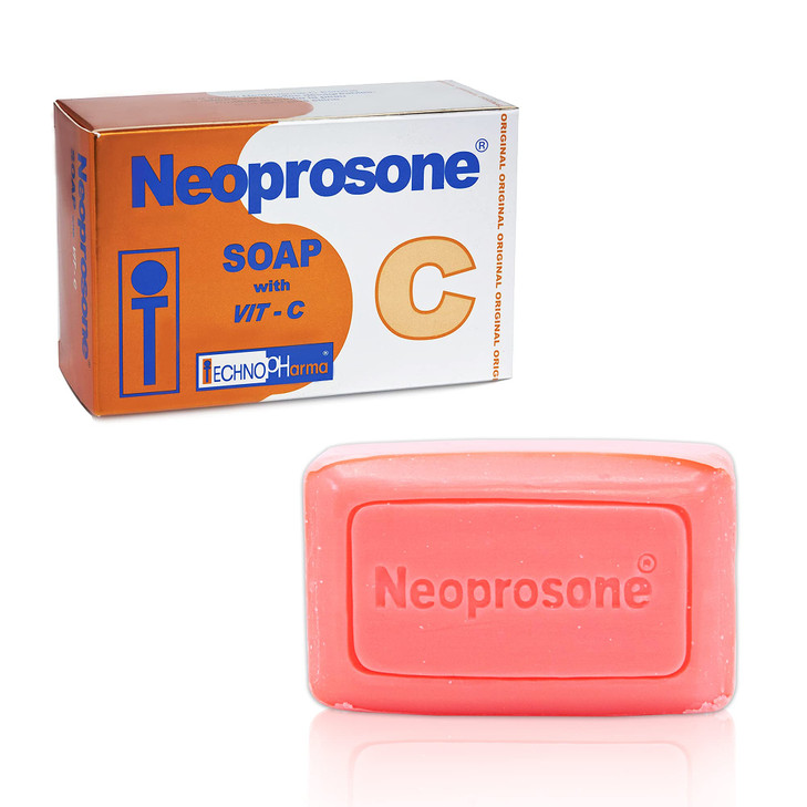 Neoprosone Skin Brightening Soap, 2.82 oz / 80 g, Hyperpigmentation Soap, Cleansing Bar, Fade Dark Spots on Knees, Elbows, Face, Private Areas, with