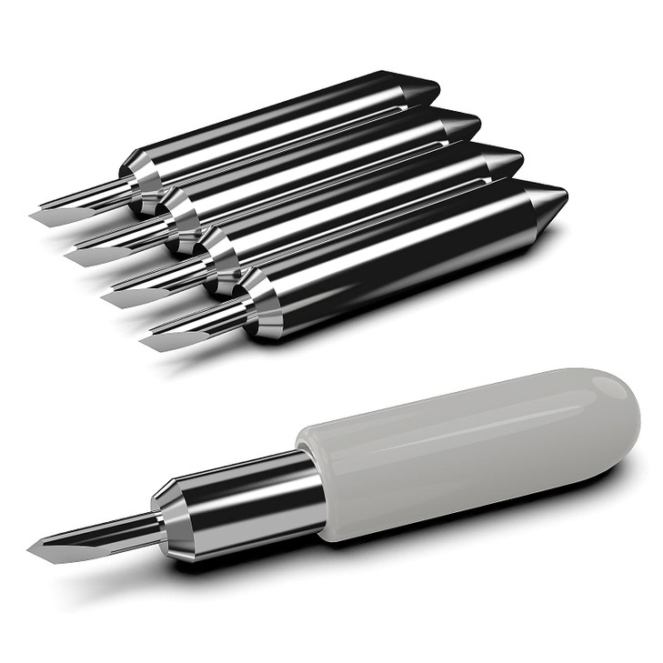 Hadwoer 5PCS Replacement Cutting Blades Compatible with Joy Cut Vinyl Fabric Carbide Standard Blade Compatible with Joy