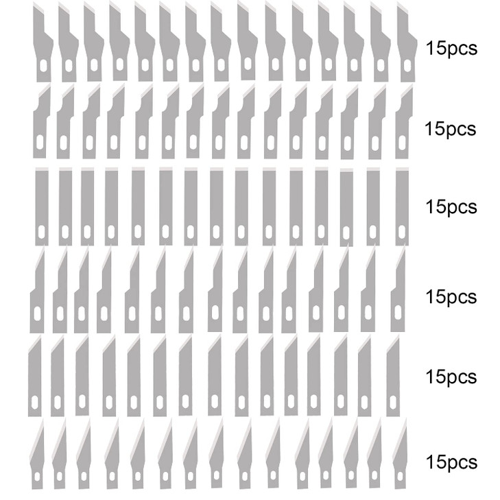 90PCS Knife Blades Precision Craft Knife Set for DIY Artwork Cutting Models Scrapbook