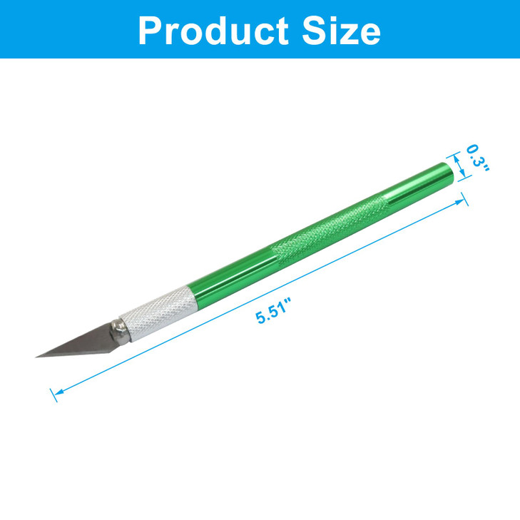 Hordion 20 Pack Exacto Knife Set Green Craft Knives Sharp Hobby Knife Kit Precision Cutter for DIY Stencil Art Carving S