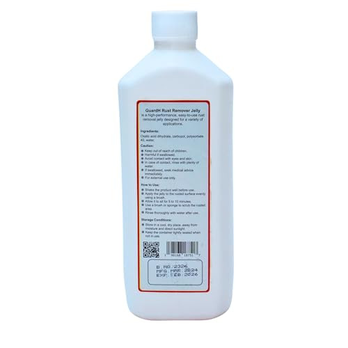 GuardH Rust Remover Jelly 12 oz MultiPurpose Gel for Metal Surfaces Auto Parts Household Items and Antiques