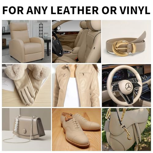 Leather Recoloring Balm85oz Leather Color RestorerBeige Leather Repair kit for Furniture and Car InteriorLeather Couch S