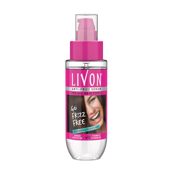 Livon Hair Serum for Men & Women | Frizz-free, stronger and shinier hair | For All Hair Types | Lightweight & Non Greasy | Enriched with Argan Oil &