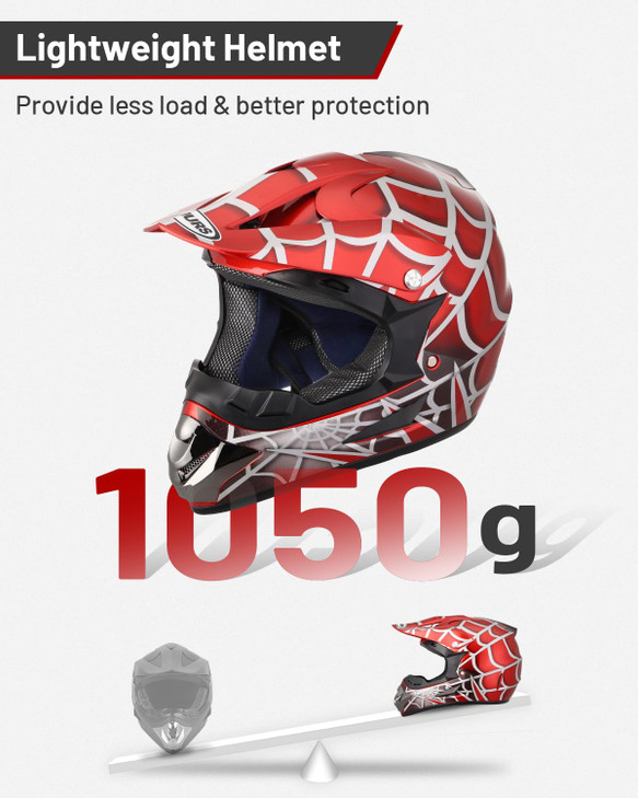 OUMURS DOT Youth Dirt Bike HelmetKids ATV Helmets with Gloves Goggles for Youth Boys Girls 514 AgesFour Wheeler Helmet K