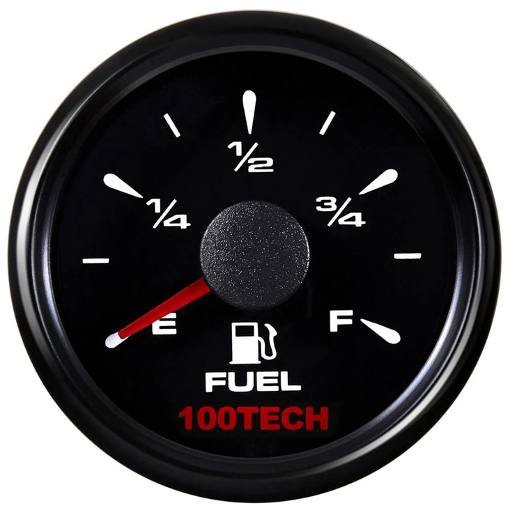 100TECH Boat Fuel Gauge Marine Fuel Gauge for Boat RV Yacht Car Truck Motorcycle Automotive Replacement Fuel Gauges 5 Si