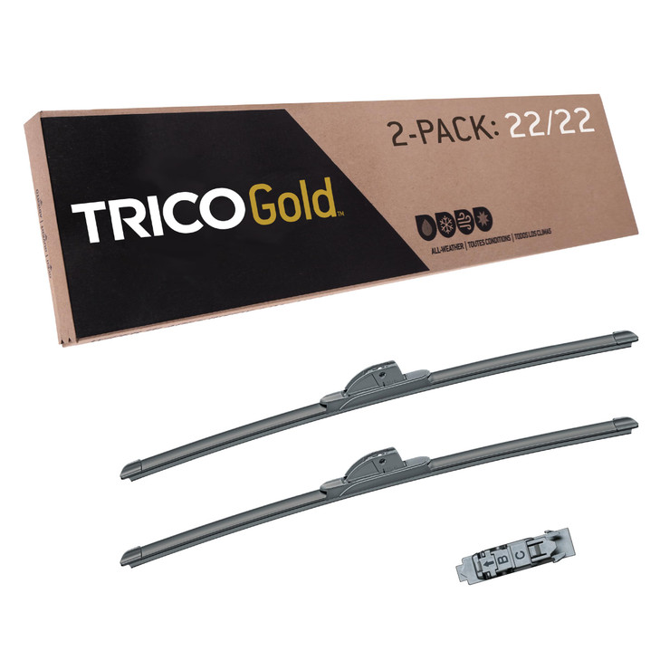 TRICO Gold 22 22 Premium Automotive Replacement Windshield Wiper Blades Set of 2 Passenger and Driver Side AllWeather Be