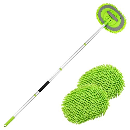Ordenado 62 Car Wash Brush Kit Mitt Mop Sponge with Long Handle Chenille Microfiber Car Cleaning Brush Kit Supplies Car